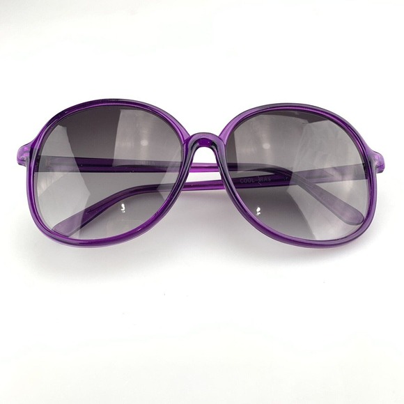 Vintage Cool-Ray Sunglasses Purple Round Oversized Retro - Picture 9 of 10